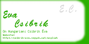 eva csibrik business card