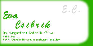 eva csibrik business card